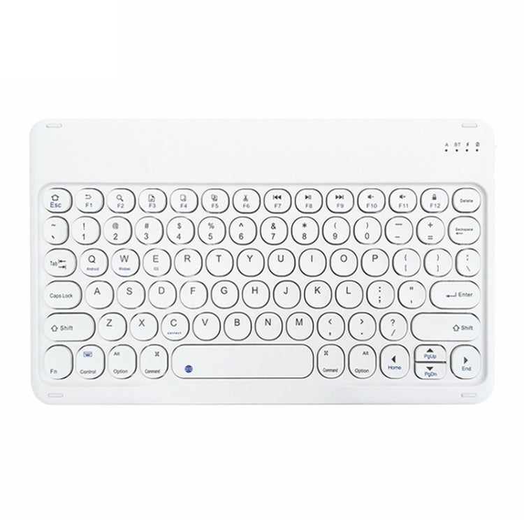 X3S 10 inch Universal Tablet Round Keycap Wireless Bluetooth Keyboard, Backlight Version (White) - Universal Keyboard by buy2fix | Online Shopping UK | buy2fix