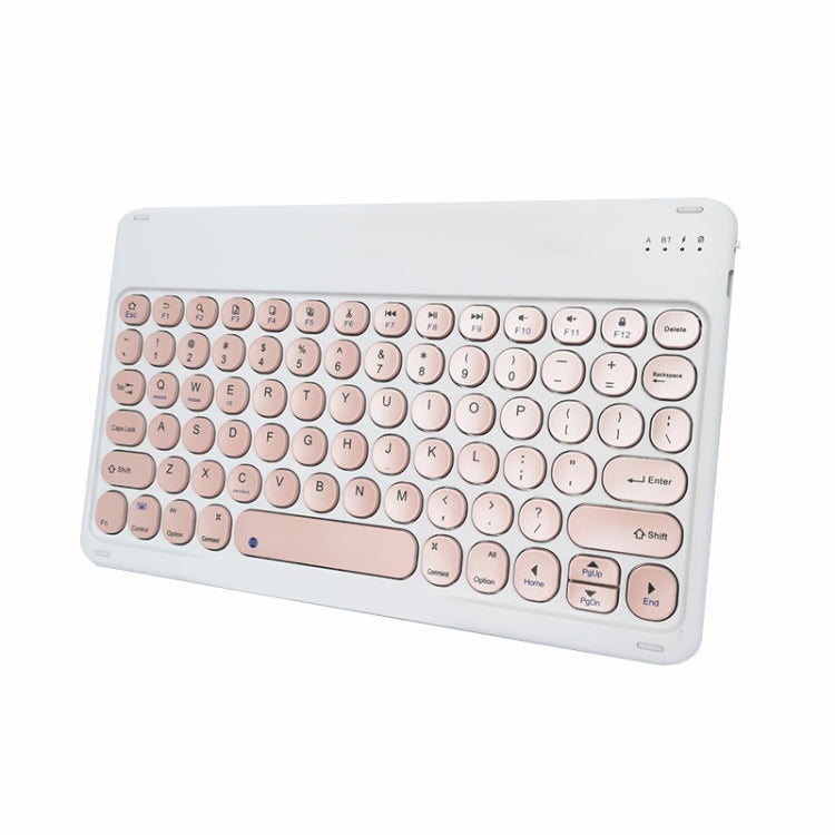 X3 10 inch Universal Tablet Round Keycap Wireless Bluetooth Keyboard (Pink) - Universal Keyboard by buy2fix | Online Shopping UK | buy2fix