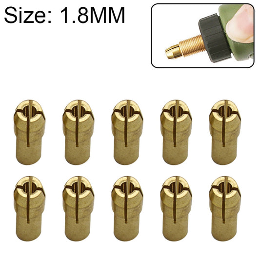 10 PCS Three-claw Copper Clamp Nut for Electric Mill Fittings，Bore diameter: 1.8mm - Hex Key & Spanner by buy2fix | Online Shopping UK | buy2fix