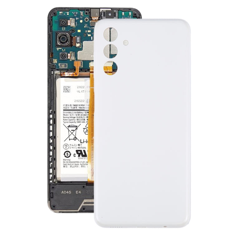 For Samsung Galaxy A04s SM-A047F Original Battery Back Cover(White) - Back Cover by buy2fix | Online Shopping UK | buy2fix