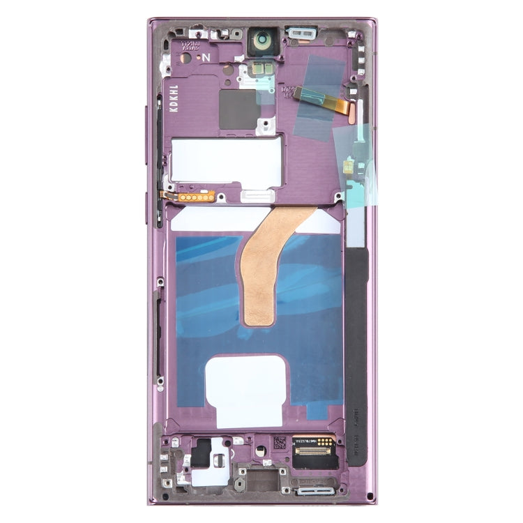 For Samsung Galaxy S22 Ultra 5G SM-S908B EU Edition 6.78 inch OLED  LCD Screen Digitizer Full Assembly with Frame (Purple) - Galaxy S Series Parts by buy2fix | Online Shopping UK | buy2fix