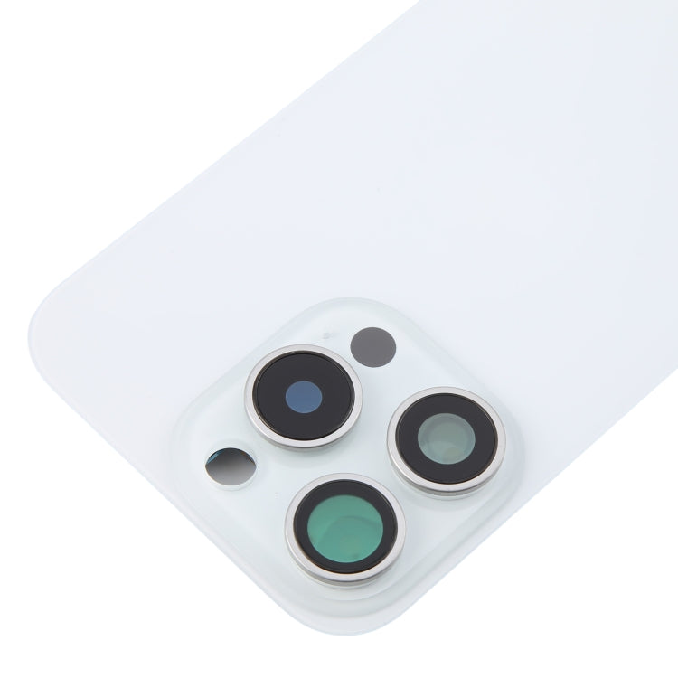 For iPhone 16 Pro Original Glass Battery Back Cover with Camera Lens Cover(White) -  by buy2fix | Online Shopping UK | buy2fix