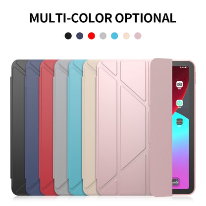 Multi-folding Surface PU Leather Case with Holder & Sleep / Wake-up For iPad Air 2022 / 2020 10.9 - iPad Air (2022) / (2020) 10.9 Cases by buy2fix | Online Shopping UK | buy2fix