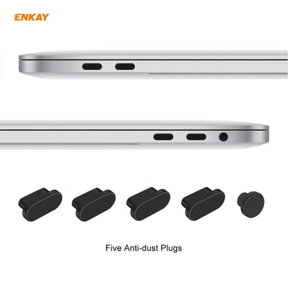 ENKAY 3 in 1 Crystal Laptop Protective Case + US Version TPU Keyboard Film + Anti-dust Plugs Set for MacBook Pro 13.3 inch A1708 (without Touch Bar)(Black) - MacBook Pro Cases by ENKAY | Online Shopping UK | buy2fix