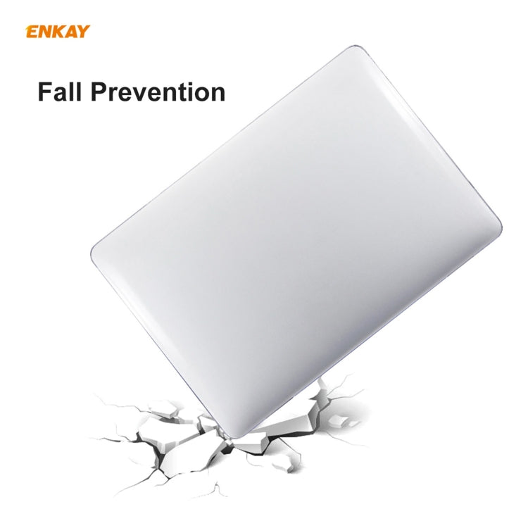 ENKAY 3 in 1 Crystal Laptop Protective Case + EU Version TPU Keyboard Film + Anti-dust Plugs Set for MacBook Pro 13.3 inch A1706 / A1989 / A2159 (with Touch Bar)(Orange) - MacBook Pro Cases by ENKAY | Online Shopping UK | buy2fix