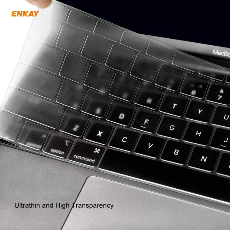 ENKAY 3 in 1 Matte Laptop Protective Case + EU Version TPU Keyboard Film + Anti-dust Plugs Set for MacBook Pro 13.3 inch A1708 (without Touch Bar)(White) - MacBook Pro Cases by ENKAY | Online Shopping UK | buy2fix