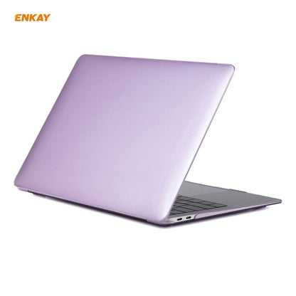 For MacBook Air 13.3 inch A2179 & A2337 2020 ENKAY 3 in 1 Crystal Laptop Protective Case + EU Version TPU Keyboard Film + Anti-dust Plugs Set(Purple) - MacBook Air Cases by ENKAY | Online Shopping UK | buy2fix