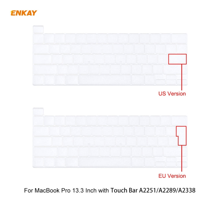 ENKAY 3 in 1 Matte Laptop Protective Case + EU Version TPU Keyboard Film + Anti-dust Plugs Set for MacBook Pro 13.3 inch A2251 & A2289 & A2338 (with Touch Bar)(Orange) - MacBook Pro Cases by ENKAY | Online Shopping UK | buy2fix