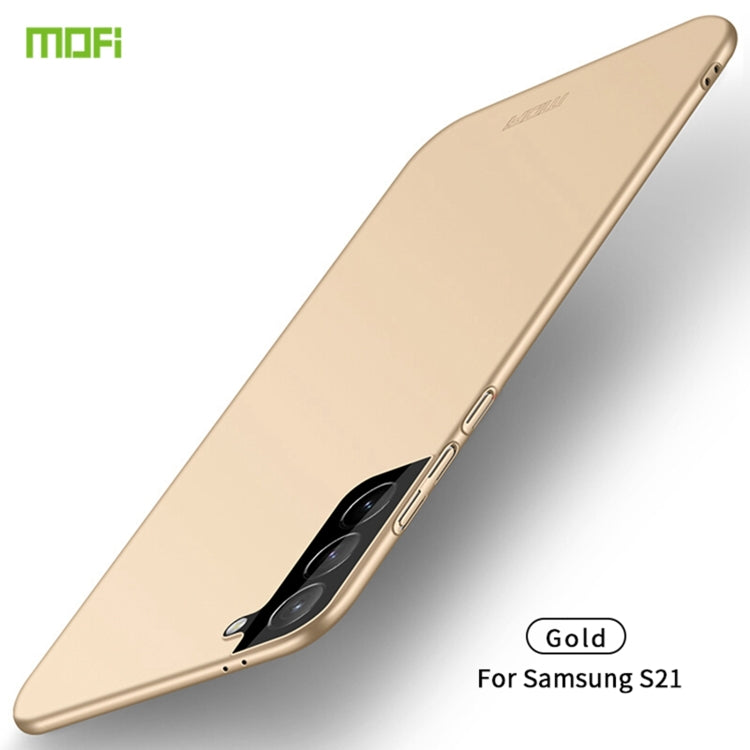 For Samsung Galaxy S21 5G MOFI Frosted PC Ultra-thin Hard Case(Gold) - Galaxy S21 5G Cases by MOFI | Online Shopping UK | buy2fix