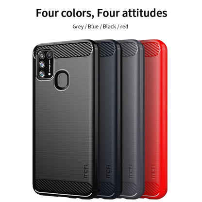 For Samsung Galaxy M31/ F41/ M21s/ M31 Prime MOFI Gentleness Series Brushed Texture Carbon Fiber Soft TPU Case(Grey) - Galaxy Phone Cases by MOFI | Online Shopping UK | buy2fix