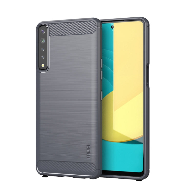 For LG Stylo 7 4G MOFI Gentleness Series Brushed Texture Carbon Fiber Soft TPU Case(Grey) - LG by MOFI | Online Shopping UK | buy2fix