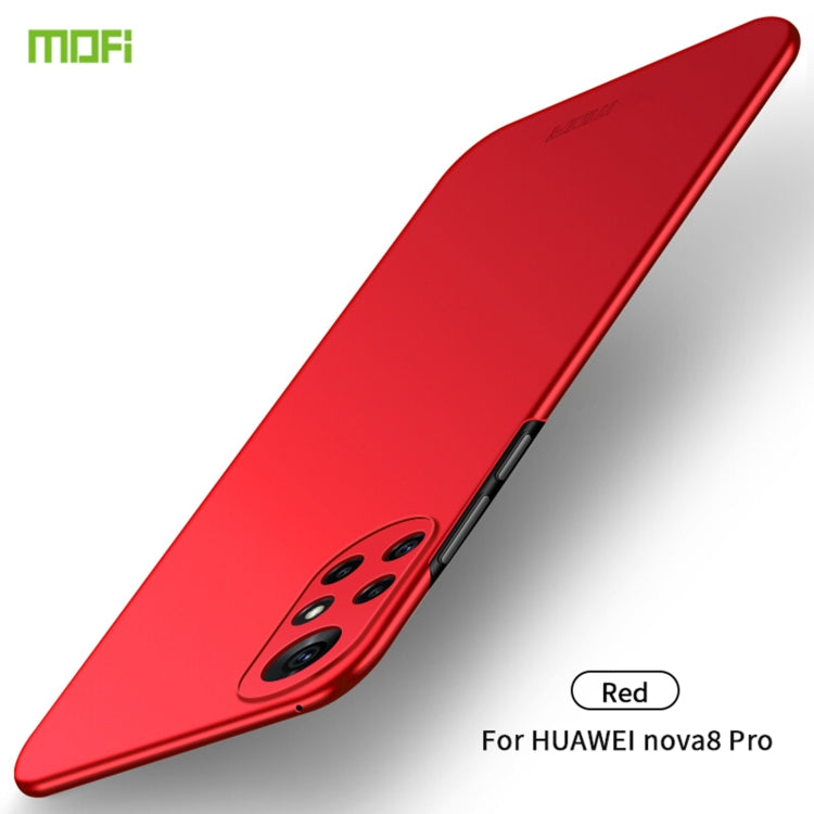 For Huawei Nova 8 Pro MOFI Frosted PC Ultra-thin Hard Case(Red) - Huawei Cases by MOFI | Online Shopping UK | buy2fix