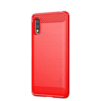 For Sony Xperia ACE ll MOFI Gentleness Series Brushed Texture Carbon Fiber Soft TPU Case(Red) - Sony Cases by MOFI | Online Shopping UK | buy2fix