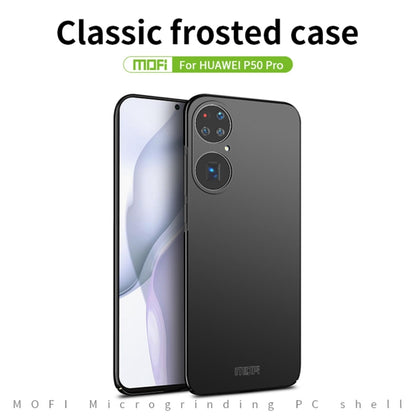 For Huawei P50 Pro MOFI Frosted PC Ultra-thin Hard Case(Blue) - Huawei Cases by MOFI | Online Shopping UK | buy2fix