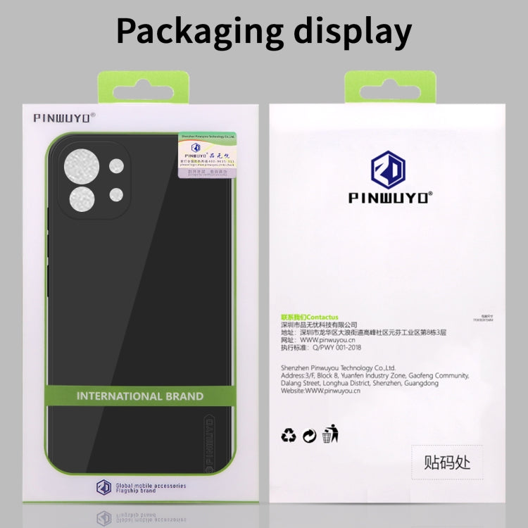 For Xiaomi Mi 11 Lite PINWUYO Touching Series Liquid Silicone TPU Shockproof Case(Blue) - Xiaomi Cases by PINWUYO | Online Shopping UK | buy2fix