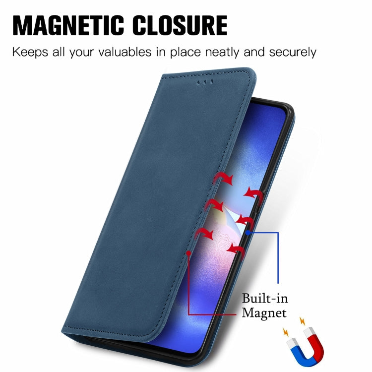 For OPPO Reno 5 5G /Find X3 Lite Retro Skin Feel Business Magnetic Horizontal Flip Leather Case With Holder & Card Slots & Wallet & Photo Frame(Blue) - OPPO Cases by buy2fix | Online Shopping UK | buy2fix