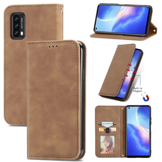 For Blackview A90 Retro Skin Feel Business Magnetic Horizontal Flip Leather Case with Holder & Card Slots & Wallet & Photo Frame(Brwon) - More Brand by buy2fix | Online Shopping UK | buy2fix