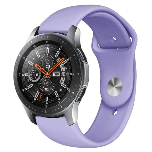 Monochrome Silicone Watch Band for Samsung Galaxy Watch Active 2 22mm(lilac) - Watch Bands by buy2fix | Online Shopping UK | buy2fix