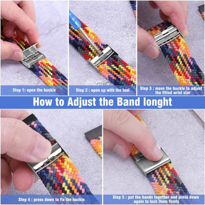 For Samsung Galaxy Watch 4 / Watch 5 20mm Nylon Braided Metal Buckle Watch Band(Color 3) - Watch Bands by buy2fix | Online Shopping UK | buy2fix