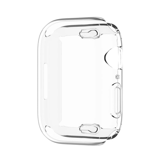 Shockproof TPU Full Protective Shell with Protective Film For Apple Watch Series 9 / 8 / 7 45mm(Transparent) - Watch Cases by buy2fix | Online Shopping UK | buy2fix