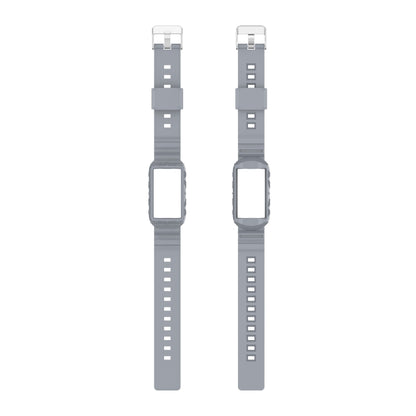 For Fitbit Charge 5 Silicone One Body Armor Watch Band(Gray) - Watch Bands by buy2fix | Online Shopping UK | buy2fix