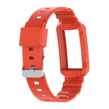 For Fitbit Charge 4 SE Silicone One Body Armor Watch Band(Orange) - Watch Bands by buy2fix | Online Shopping UK | buy2fix