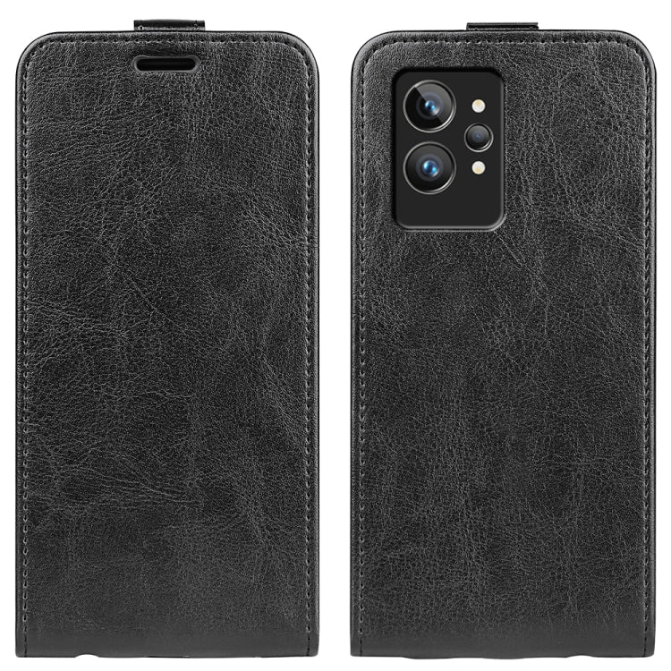 For OPPO Realme GT2 Pro 5G R64 Texture Vertical Flip Leather Phone Case(Black) - Realme Cases by buy2fix | Online Shopping UK | buy2fix