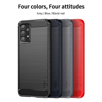 For Samsung Galaxy A23 / M23 / F23 MOFI Gentleness Series Brushed Texture Carbon Fiber Soft TPU Case(Blue) - Galaxy Phone Cases by MOFI | Online Shopping UK | buy2fix