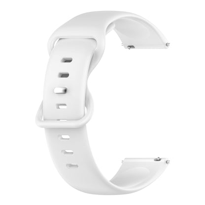 For Samsung Galaxy Watch4 40mm/44mm 20mm Solid Color Silicone Watch Band(White) - Watch Bands by buy2fix | Online Shopping UK | buy2fix