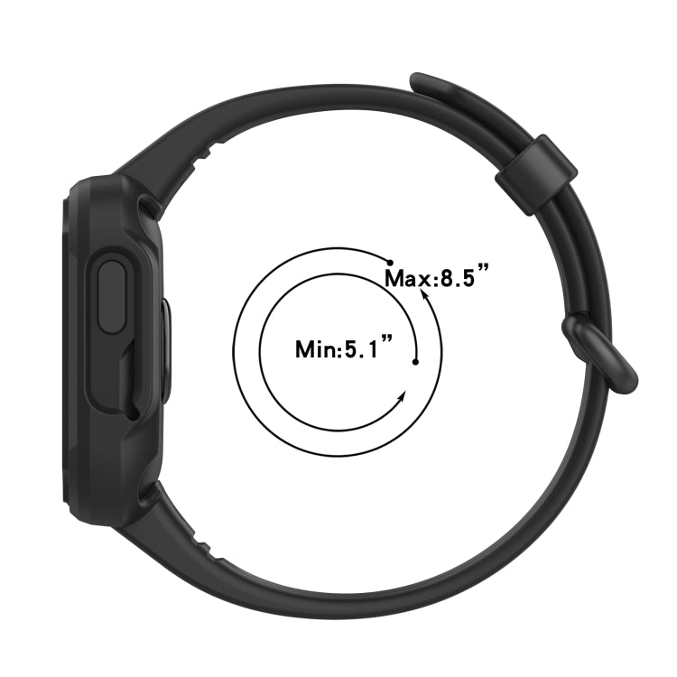 For Xiaomi Mi Watch Lite Silicone Solid Color Watch Band(Black) - Watch Bands by buy2fix | Online Shopping UK | buy2fix