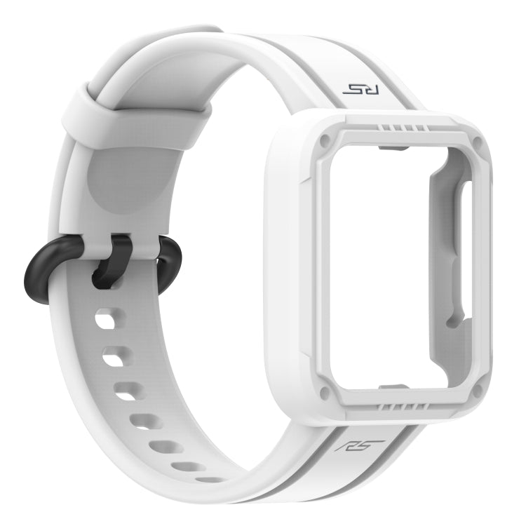 For Xiaomi Mi Watch 2 Lite Silicone Solid Color Watch Band(White) - Watch Bands by buy2fix | Online Shopping UK | buy2fix