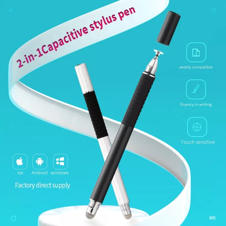 AT-31 Conductive Cloth Head + Precision Sucker Capacitive Pen Head 2-in-1 Handwriting Stylus with 2 Pen Head(Rose Red) - Stylus Pen by buy2fix | Online Shopping UK | buy2fix