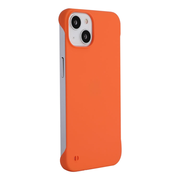 For iPhone 14 ENKAY Matte Frameless PC Phone Case(Orange) - iPhone 14 Cases by ENKAY | Online Shopping UK | buy2fix