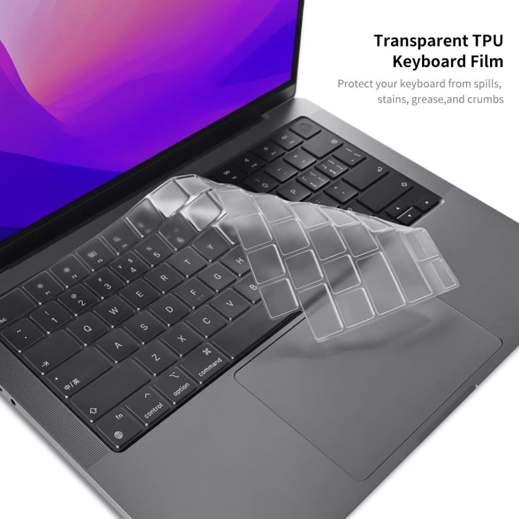 For MacBook Pro 16.2 A2485/A2880 2023 ENKAY Hat-Prince 3 in 1 Spaceman Pattern Laotop Protective Crystal Case with TPU Keyboard Film / Anti-dust Plugs, Version:EU(Spaceman No.5) - MacBook Pro Cases by ENKAY | Online Shopping UK | buy2fix