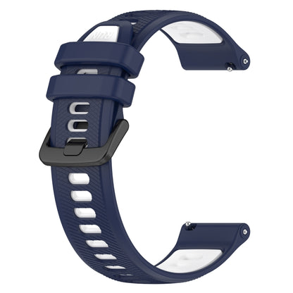 For Honor Watch GS Pro 22mm Sports Two-Color Silicone Watch Band(Midnight Blue+White) - Watch Bands by buy2fix | Online Shopping UK | buy2fix