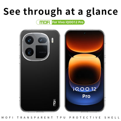 For vivo iQOO 12 Pro MOFI Ming Series Ultra-thin TPU Phone Case(Transparent) - iQOO 12 Pro Cases by MOFI | Online Shopping UK | buy2fix