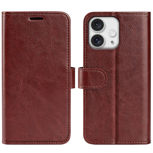 For iPhone 16 Pro Max R64 Texture Horizontal Flip Leather Phone Case(Brown) - iPhone 16 Pro Max Cases by buy2fix | Online Shopping UK | buy2fix