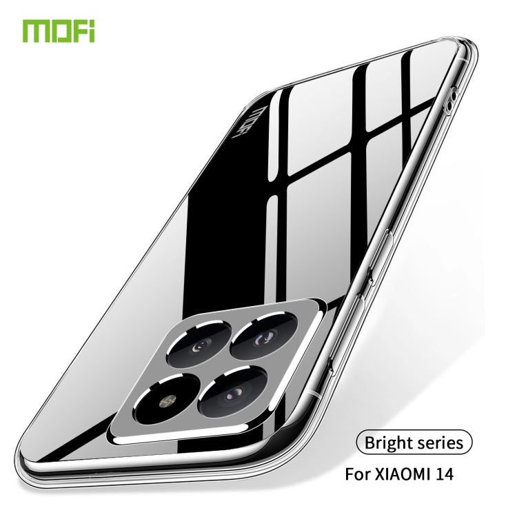 For Xiaomi 14 MOFI Ming Series Ultra-thin TPU Phone Case(Transparent) - 14 Cases by MOFI | Online Shopping UK | buy2fix