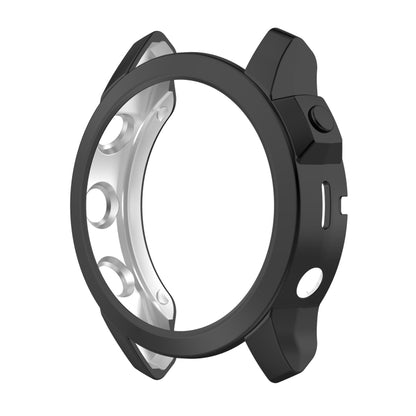 For Garmin Fenix 7X Pro Half Package Electroplated TPU Watch Protective Case(Black) - Watch Cases by buy2fix | Online Shopping UK | buy2fix