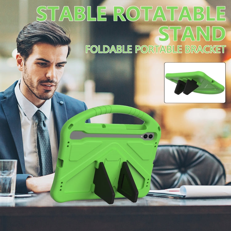 For Samsung Galaxy Tab S8 EVA Shockproof Tablet Case with Holder(Green) - Galaxy Tab S8 Cases by buy2fix | Online Shopping UK | buy2fix