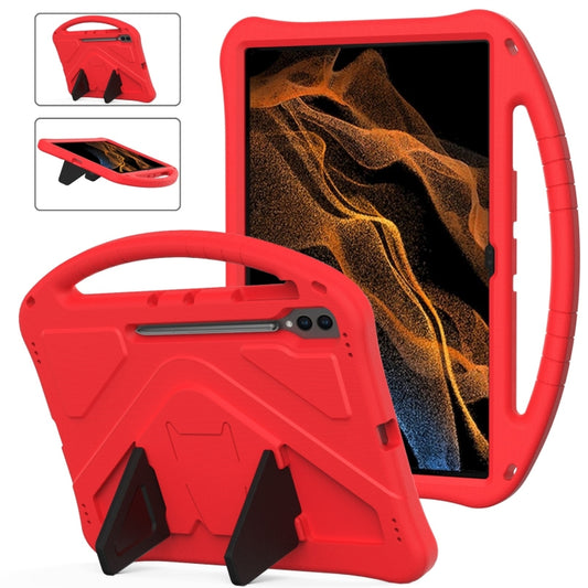 For Samsung Galaxy Tab S9 Ultra EVA Shockproof Tablet Case with Holder(Red) - Galaxy Tab S9 Ultra Cases by buy2fix | Online Shopping UK | buy2fix