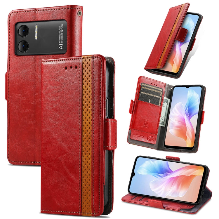 For DOOGEE X98 Pro / X98 CaseNeo Splicing Dual Magnetic Buckle Leather Phone Case(Red) - Doogee Cases by buy2fix | Online Shopping UK | buy2fix