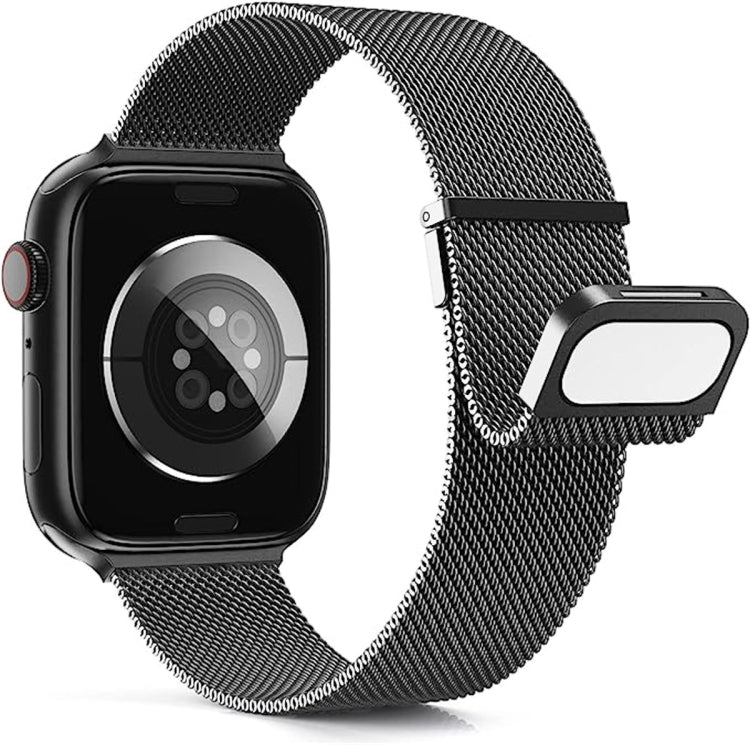 For Apple Watch 2 42mm Milan Double Magnetic Steel Mesh Watch Band(Gray) - Watch Bands by buy2fix | Online Shopping UK | buy2fix