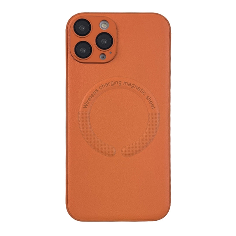 For iPhone 13 Pro MagSafe Leather All-inclusive TPU Shockproof Phone Case(Orange) - iPhone 13 Pro Cases by buy2fix | Online Shopping UK | buy2fix