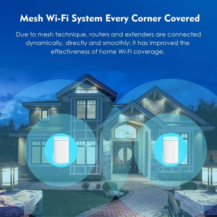 WAVLINK WN551K2 2pcs AC3000 WiFi Wireless Repeater Built-in Antenna Tri-Band Mesh Wireless Router, Plug:EU Plug - Wireless Routers by WAVLINK | Online Shopping UK | buy2fix