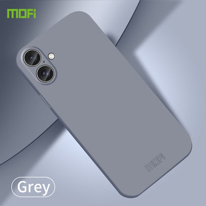 For iPhone 16 MOFI Qin Series Skin Feel All-inclusive PC Phone Case(Gray) - iPhone 16 Cases by MOFI | Online Shopping UK | buy2fix