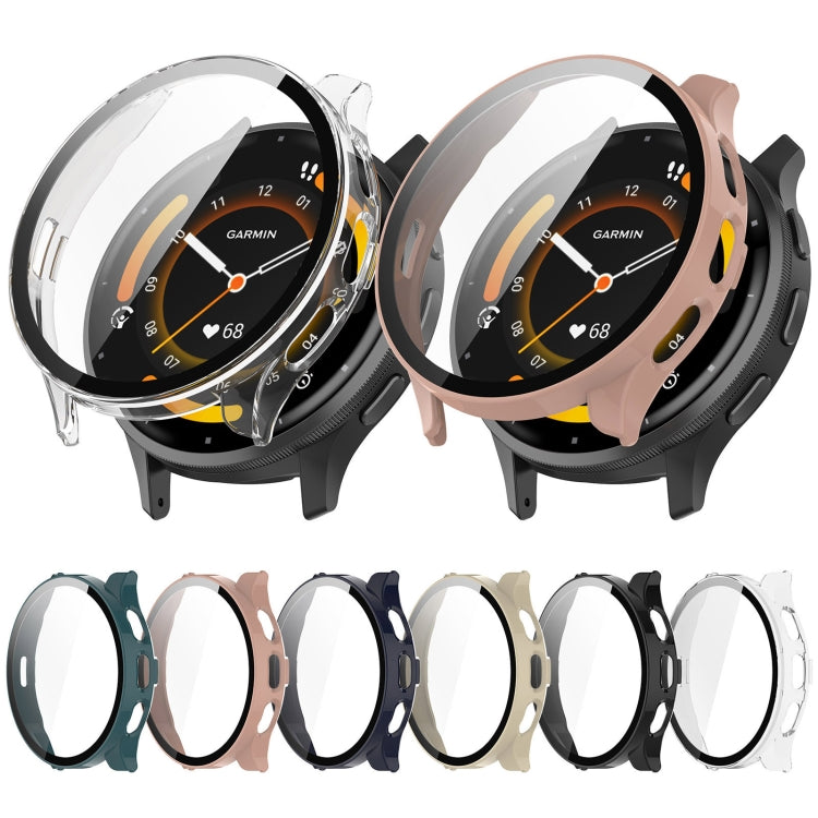 For Garmin Venu 3 PC + Tempered Film Integrated Watch Protective Case(Pink) - Watch Cases by buy2fix | Online Shopping UK | buy2fix