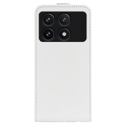 For Xiaomi Redmi K70 R64 Texture Single Vertical Flip Leather Phone Case(White) - K70 Cases by buy2fix | Online Shopping UK | buy2fix