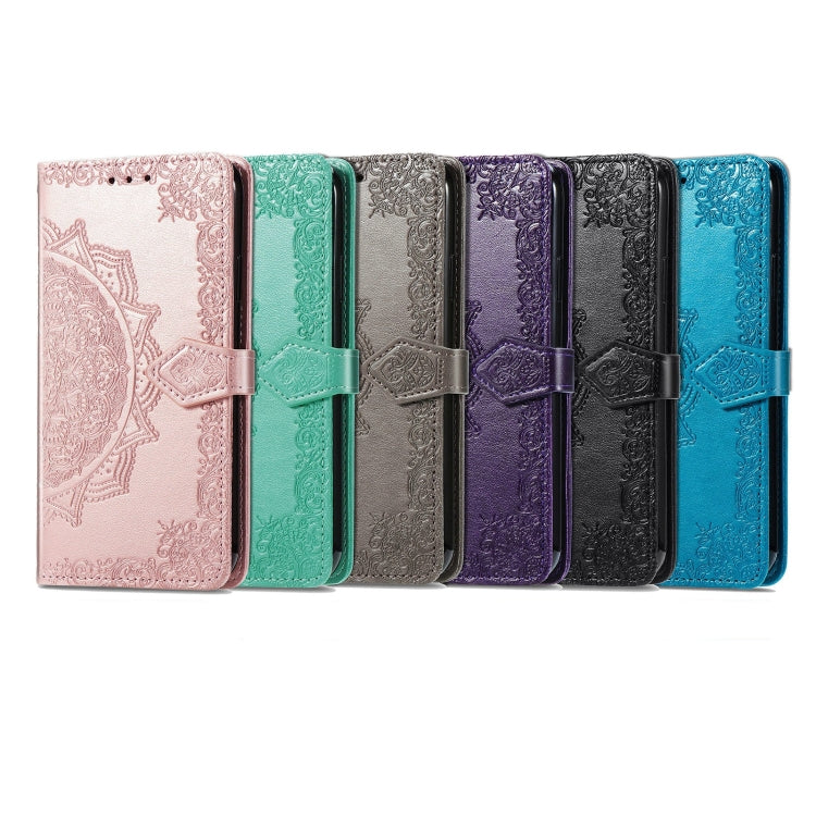 For Xiaomi Redmi K70 Mandala Flower Embossed Leather Phone Case(Green) - K70 Cases by buy2fix | Online Shopping UK | buy2fix