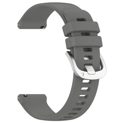 For Garmin Venu / Venu SQ Liquid Glossy Silver Buckle Silicone Watch Band(Gray) - Watch Bands by buy2fix | Online Shopping UK | buy2fix